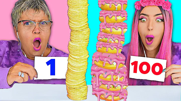 ASMR 100 Layers Food Challenge (BIG FOOD VS small ...