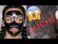 TRYING A PAINFUL BLACKHEAD CLEARING MASK | Carli Bybel