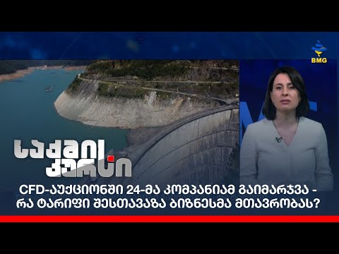 CFD-აუქციონში 24-მა კომპანიამ გაიმარჯვა - რა ტარიფი შესთავაზა ბიზნესმა მთავრობას?