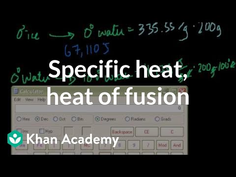 Specific heat, heat of fusion and vaporization example | Chemistry | Khan Academy