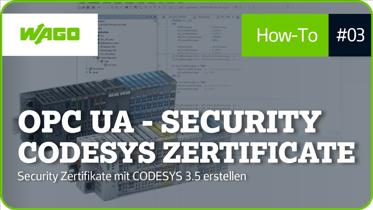 OPC UA in CODESYS 3.5 #3 | Security Zertifikate in CODEYS 3.5 erstellen ...