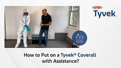 How to put on a Tyvek coverall with assistance
