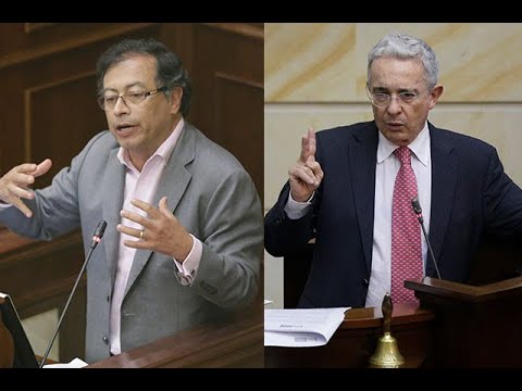 Duro agarrón entre Gustavo Petro y Álvaro Uribe en el Senado | Noticias  Caracol - YouTube