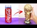 How To Make The World Cup Trophy from Coca Cola - Coca Cola Life Hacks