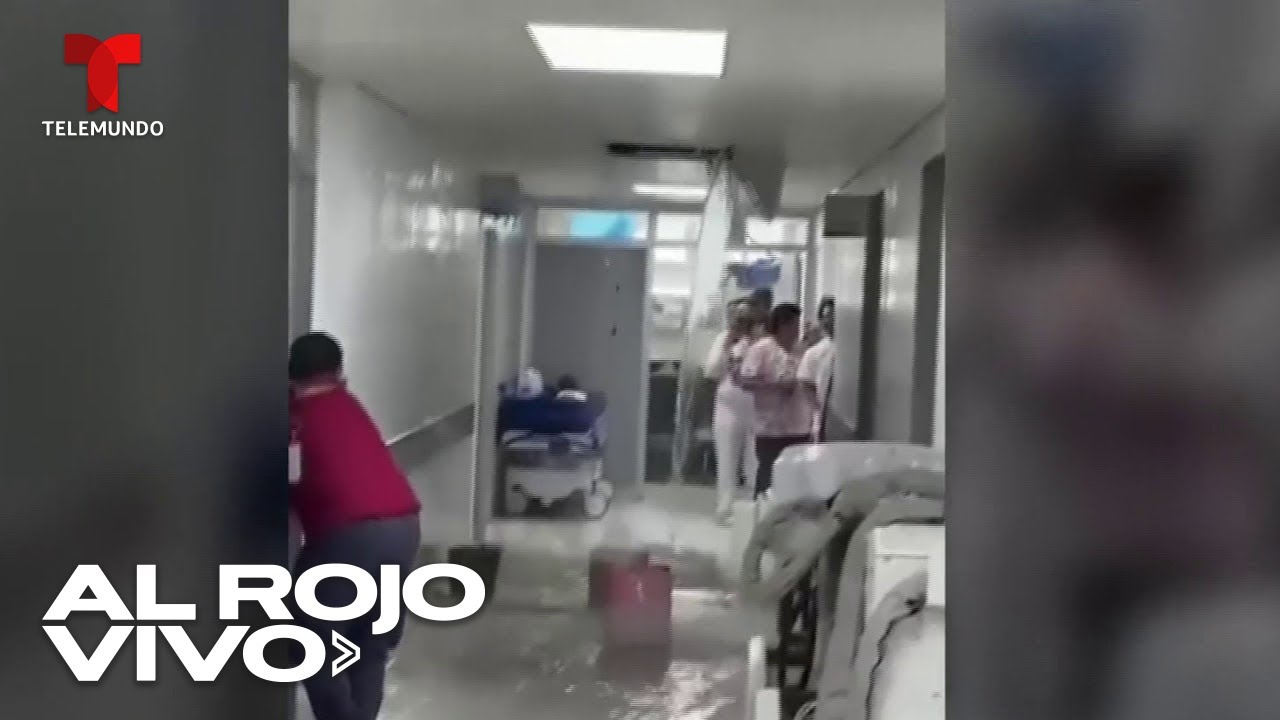 Colapsa el techo de un hospital en Tamaulipas y queda grabado en video