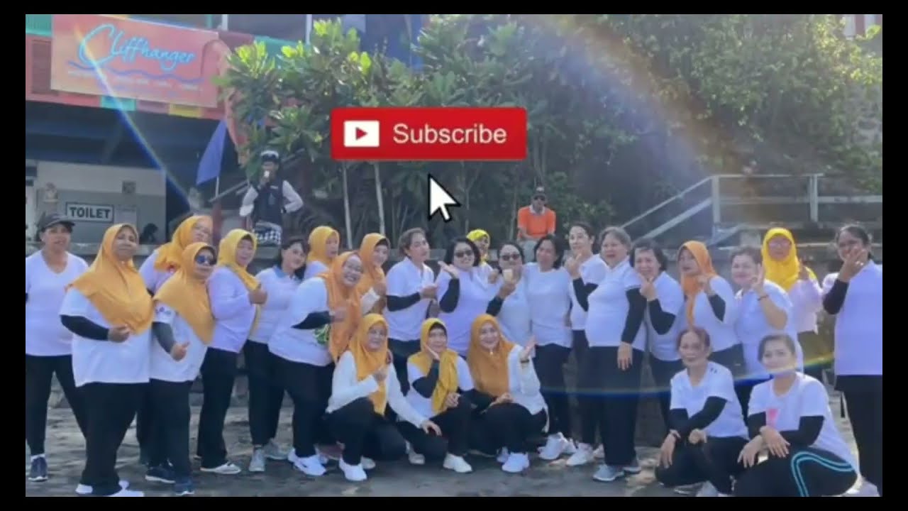 Senam di pantai Yeh Gangga Tabanan Bali/Aku terpikat/Vita Alvia/dj remx