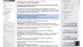 Accreditation of Distance Education in USA