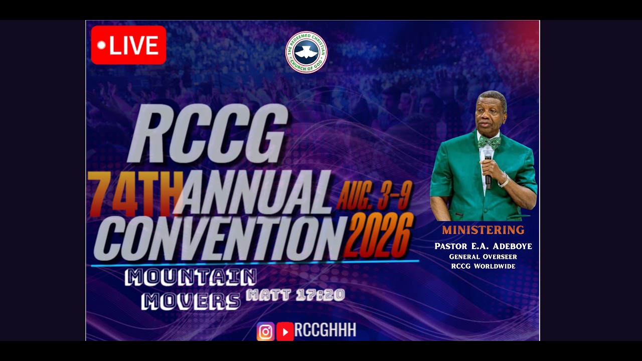 PASTOR E.A. ADEBOYE-RCCG 74TH ANNUAL CONVENTION 2026-MOUNTAIN MOVERS DAY 5