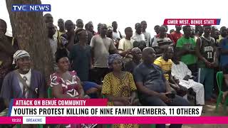 Youths Protest Killing Of Nine Family Members, 11 Others