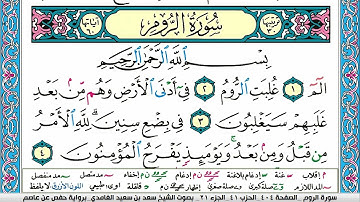 سورة الروم سعد الغامدي ملون صفحة صفحة جودة عالية