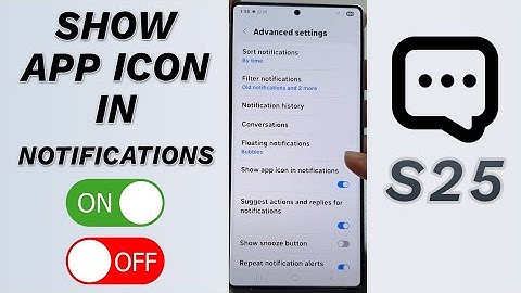 🔔 How to Enable/Disable Show App Icon in Notifications on Galaxy S25/S25+/Ultra