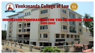 Induction Programme for the Academic Year 2021-2022, Vivekananda College of Law, An Institute of JES