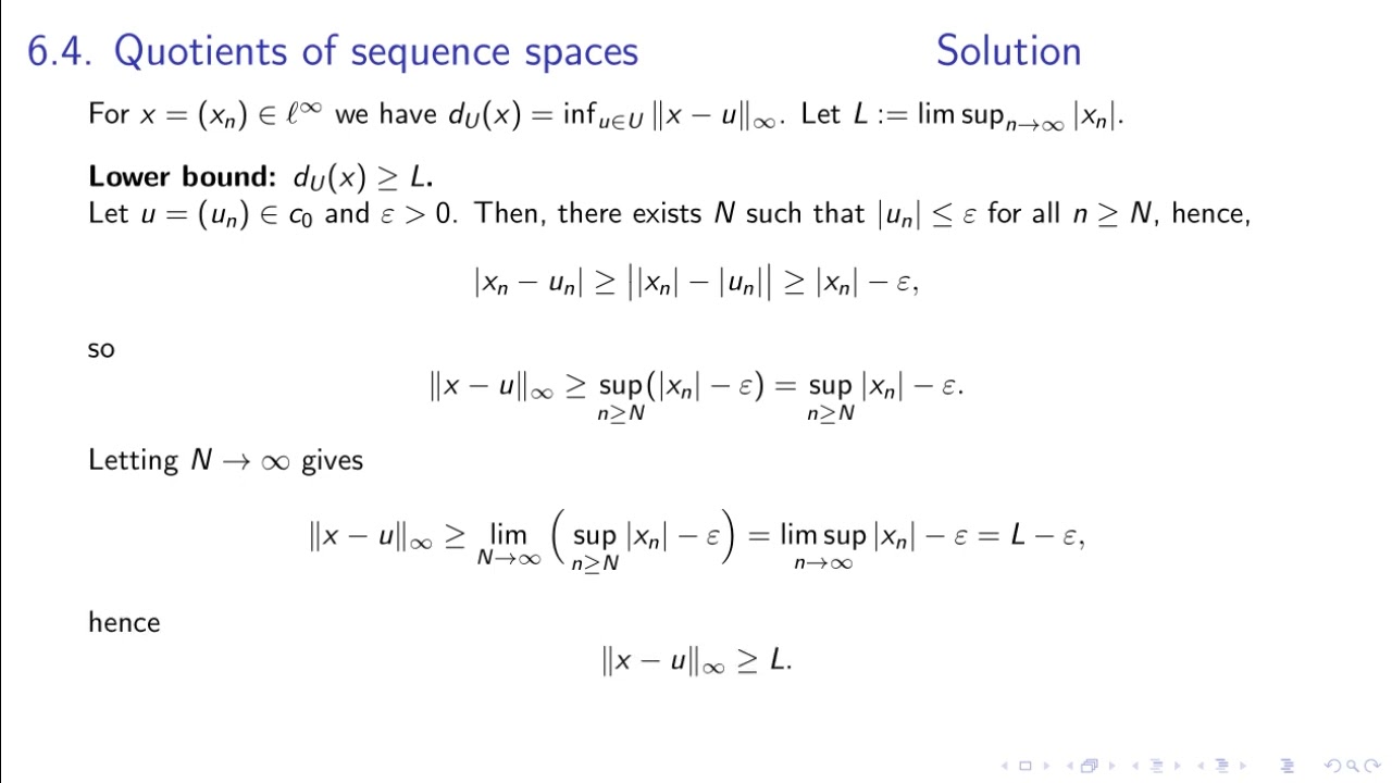 Функциональный анализ_6. Факторные пространства_6.4. Факторные пространства последовательностей.