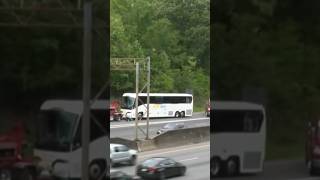 Charter bus crash causes major traffic backups on I-85 in Gastonia #traffic #news