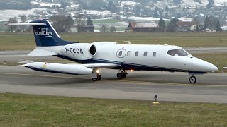 Learjet 35A Landing - Arriving from Halfway Around the World!