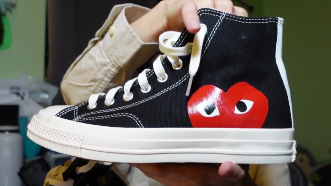 CDG Converse from DHGate | Review + On Foot - YouTube