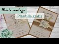 ✒️DIY: Invitación boda vintage + plantillas gratis