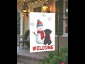 Black Russian Terrier and Snowman Welcome Garden Flag #blackrussianterrier