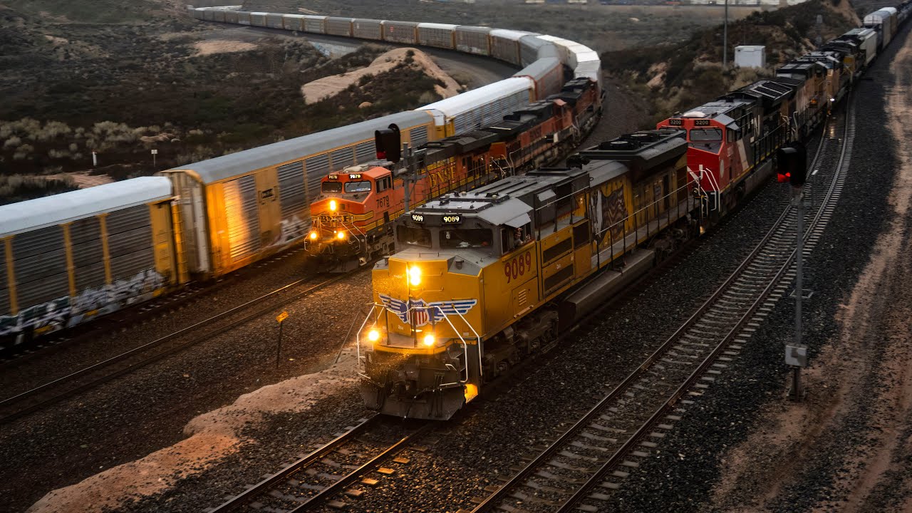 Foggy Cajon Pass Railfanning