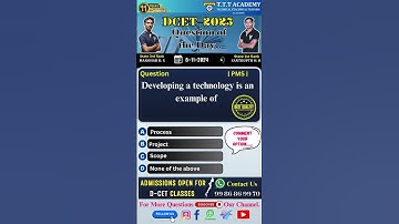 Comment Your Answer | DCET QOD | 8- 11 -24 answer  |PMS | TTT Academy | #dcet