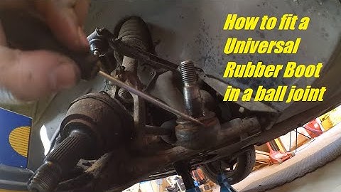 How to fit a rubber boot in a ball joint