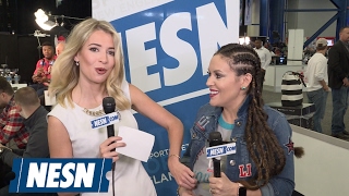 Alyssa Milano Showcases Sports Clothing Line On Radio Row