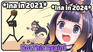 3 Years Later Ina has Another Dirt House Incident in Minecraft... 【Ina'nis / Hololive EN】