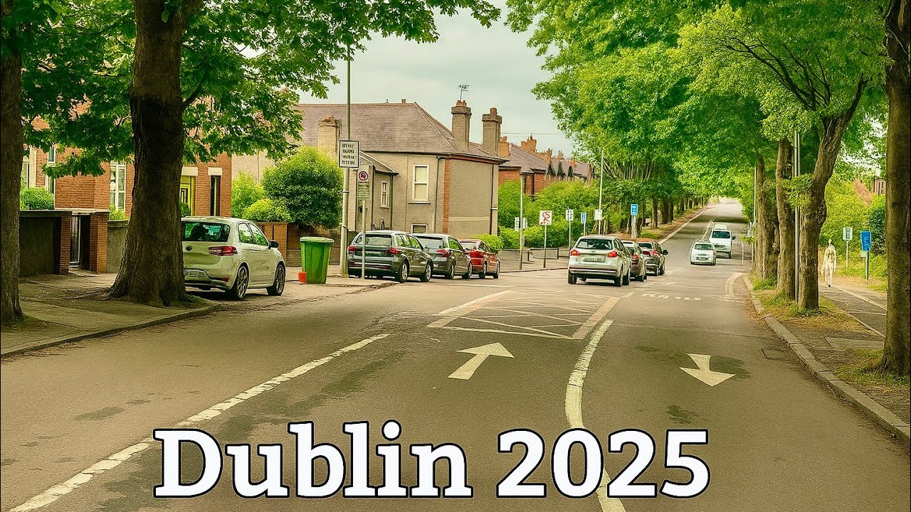 4K Dublin Ireland 2025 | Dash cam Ireland | Driving Downtown | Driving Tour Dublin City Centre 