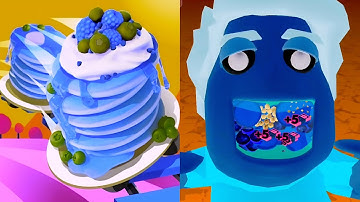 Pancake Run 🥞  vs Reverse gameplay ball Colour Run walkthrough , iOS Android New Update part : 2184