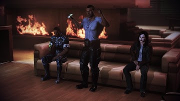 Mass Effect 3 - Citadel DLC - Hanging out with Cortez and James Vega at the Apartment