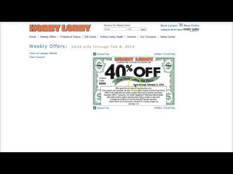 Coupons For Hobby Lobby