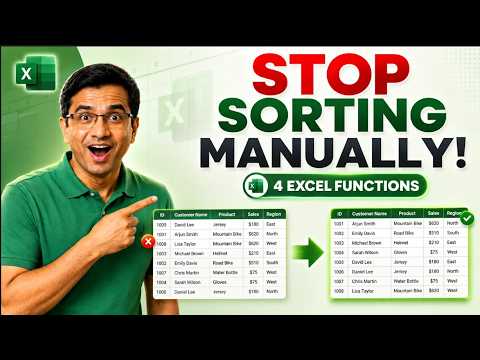 Stop Sorting Manually! 4 Dynamic Array Functions in Excel You Need to Know