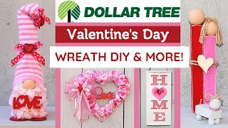 Dollar Tree VALENTINE&#39;S DAY WREATH GNOME DIY TUTORIALS 💗 EASY 2023 HOME DECOR DIYS To Craft