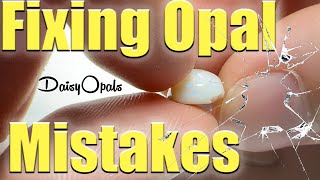Oh no!! I've chipped my opal cabochon!  Heres how to fix it.