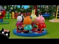 Peppa pig y sus amigos van a la escuela y juegan en el parque de playmobil  juguetes de peppa pig