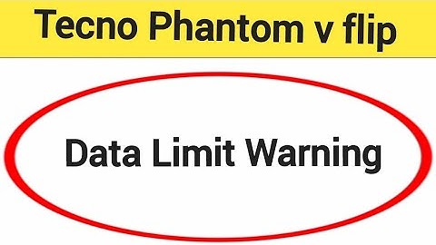 how to set data limit warning, Tecno Phantom v flip me data limit kaise set kare