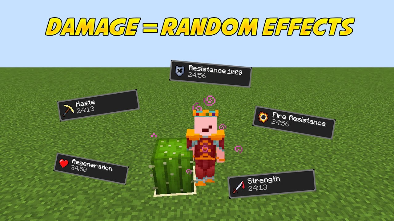 Minecraft But Damage Gives Random Effects...