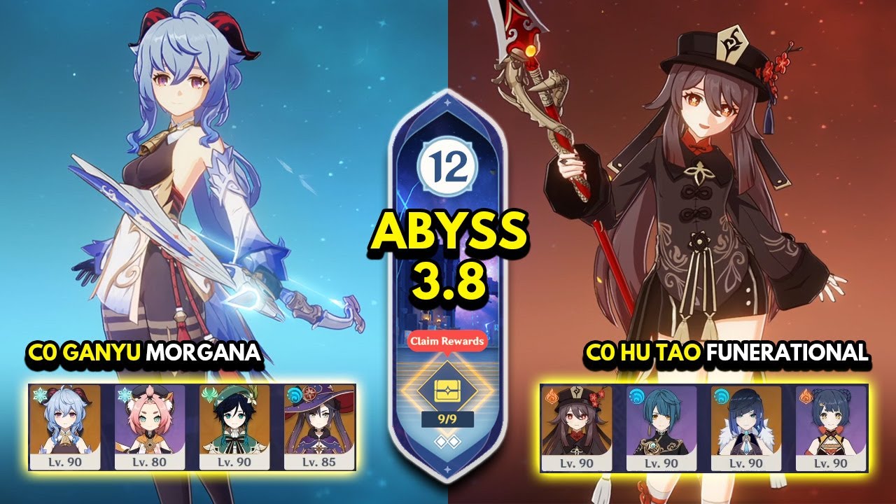 GENSHIN IMPACT : Hu Tao and Ganyu Team Composition for 12F Abyss v1.4 (PC  Gameplay) 