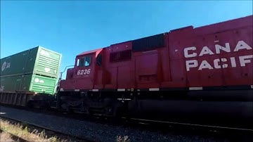 RARE! CP SD60 #6236 Trails on CSX Q165 that Meets NS 206