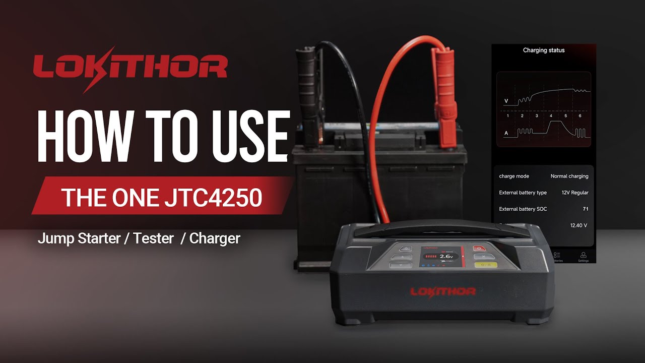 How to Use THE ONE JTC4250: Jump Starter + Tester + Charger in One