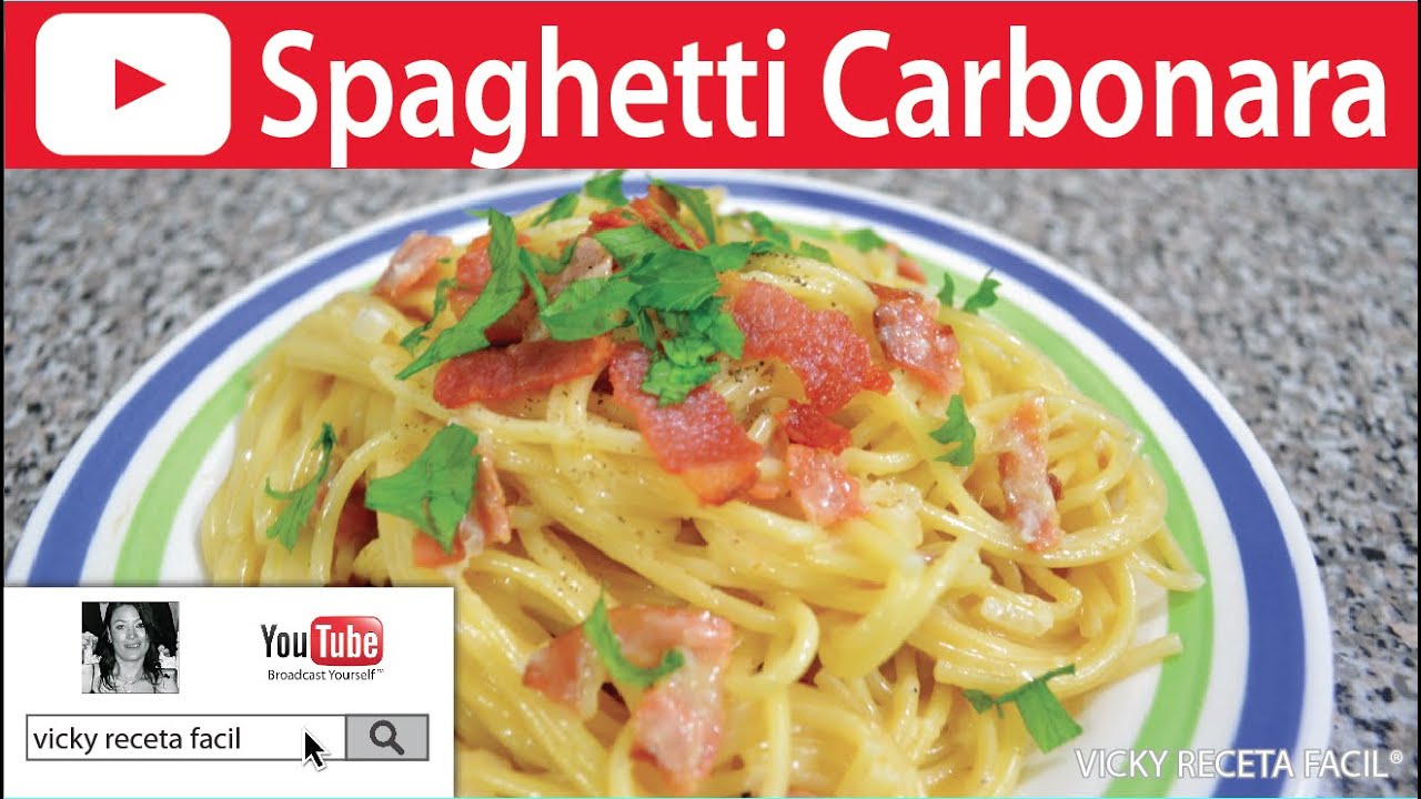 ESPAGUETI A LA CARBONARA | Vicky Receta Facil - YouTube