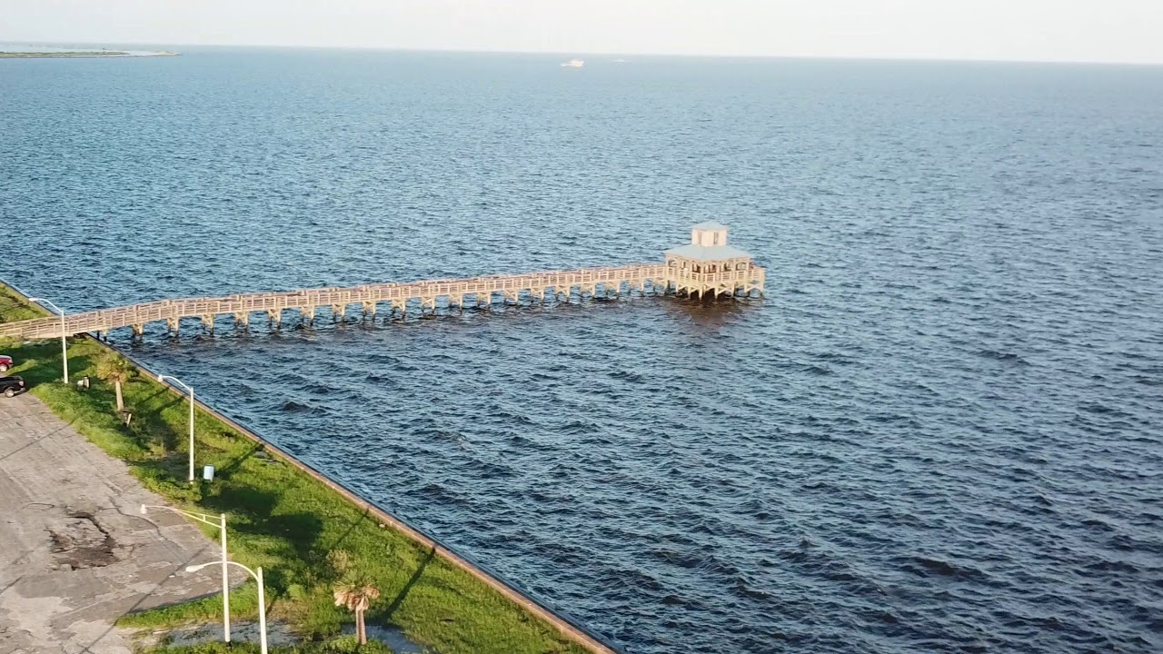 Flight over Marina and Fishing around the Opening to Sabine Lake YouTube