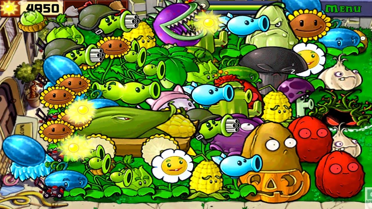 Survival day In Plants vs. Zombies PvZ Gameplay Mod menu