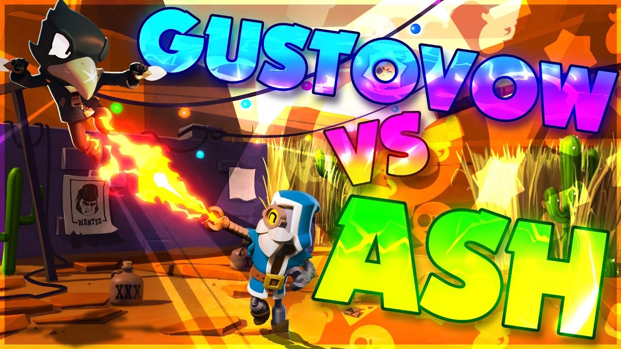 Ash Vs Gustovow Youtube - genio brawl stars ash