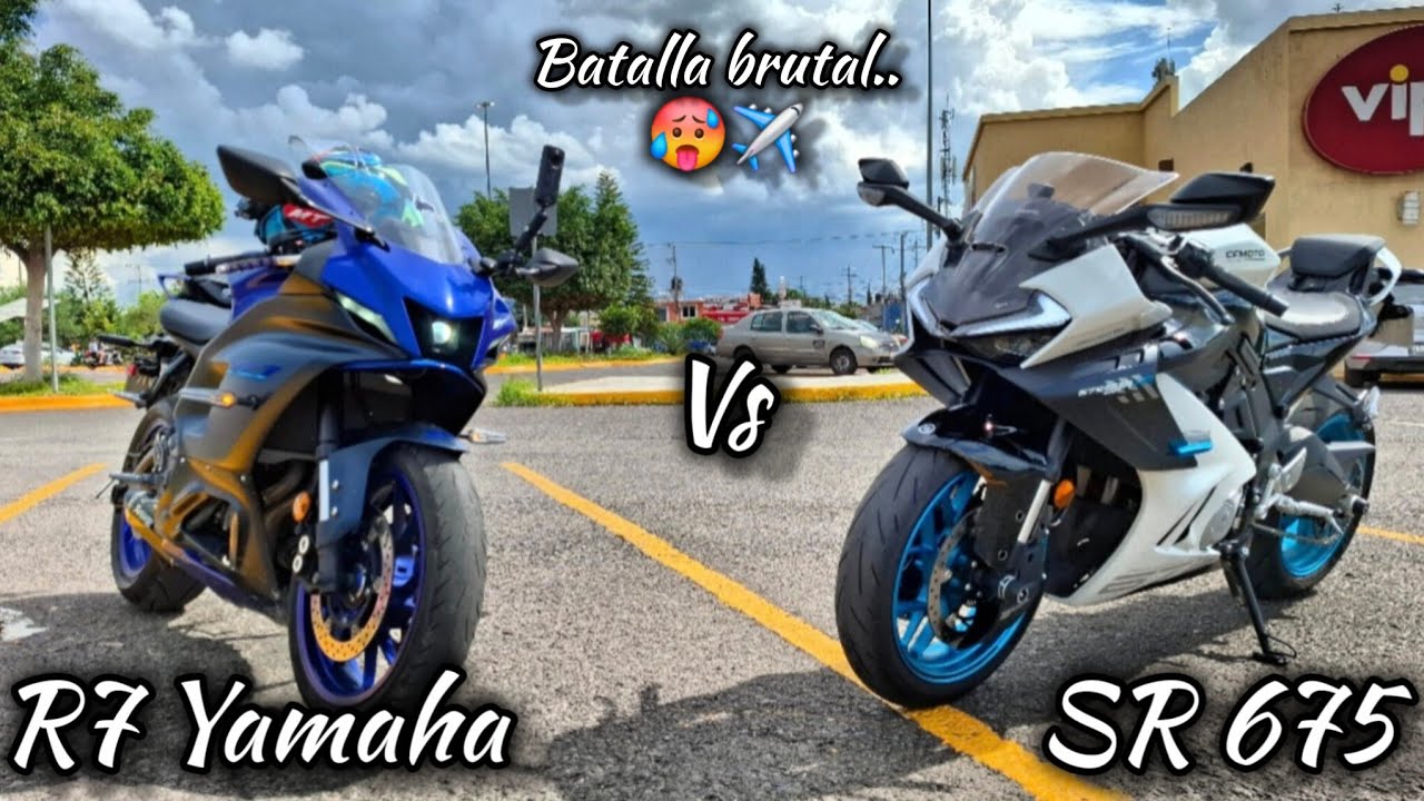 🥵🔥✈️HUMILLADA TOTAL🔥🔥✈️ #YAMAHA R7 VS  CFMOTO SR675🔥 BATALLA BRUTAL!!!🔥🔥