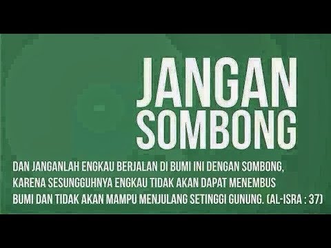 Inilah Kata  Sindiran Buat  orang  Yang Sombong  Dari Hadits 