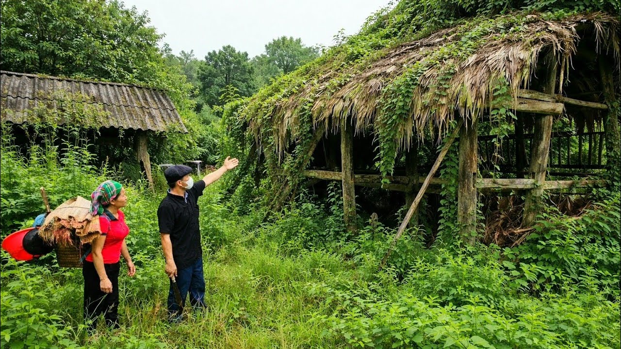 The kind man offered the single woman temporary shelter in his abandoned house.