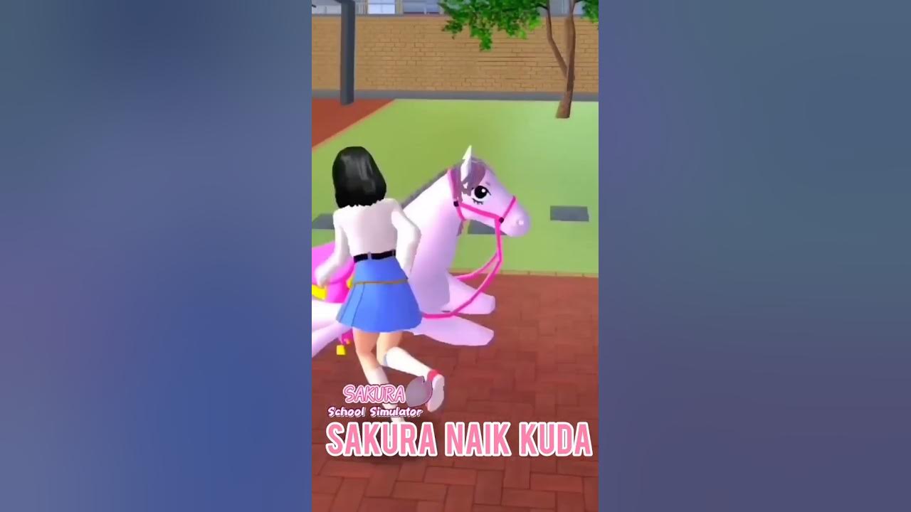 Sakura Naik Kuda Dengan Lagu Naik Delman | Sakura School Simulator #shorts