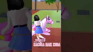 Sakura Naik Kuda Dengan Lagu Naik Delman | Sakura School Simulator #shorts