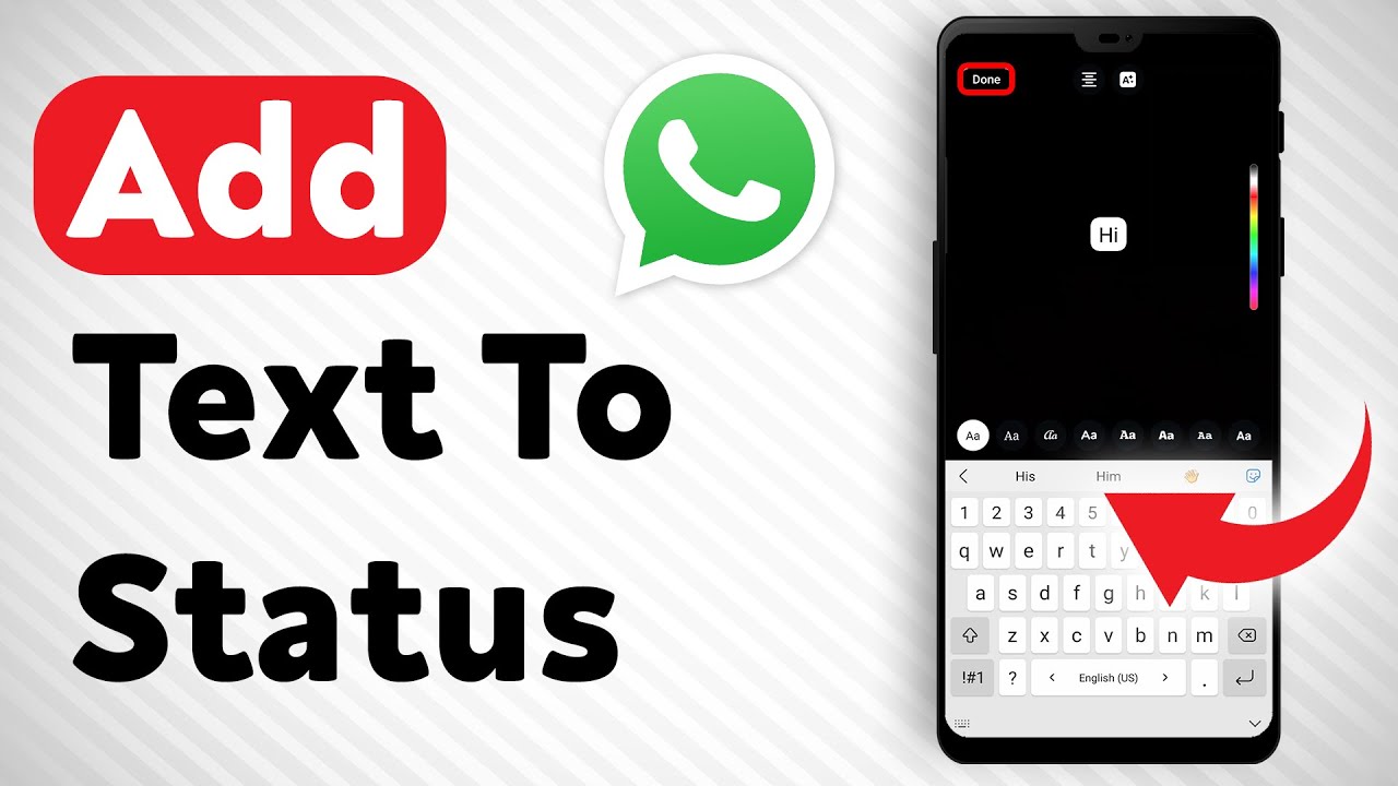 How To Add Text To Your Status In WhatsApp ( 2023 ) : Full Guide - YouTube